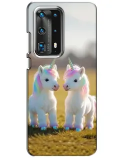 Чехол для Huawei P40 с картинкой «Пара единорогов» Чехол для Huawei P40 с картинкой «Пара единорогов»
