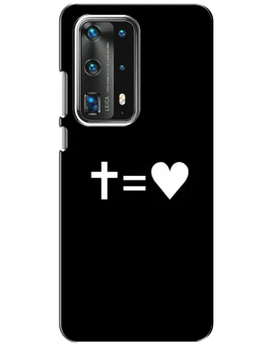 Чехол для Huawei P40 с картинкой «Крест и Сердце»