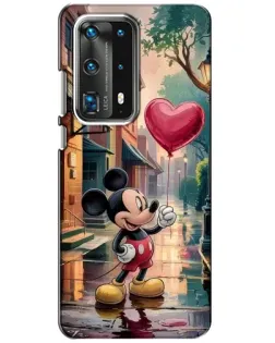 Чехол для Huawei P40 с картинкой «Микки и шарик-сердце»
