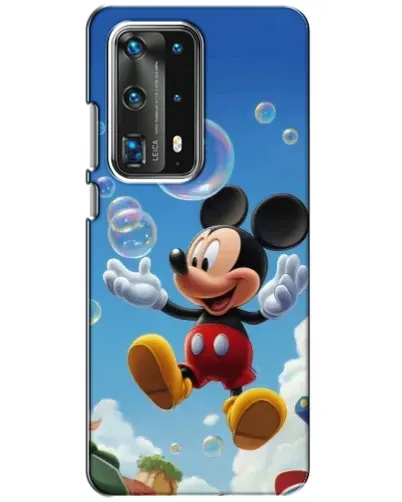 Чехол для Huawei P40 с картинкой «Mickey и мыльные пузыри»