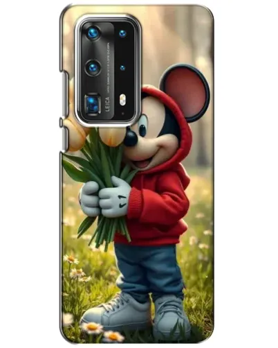 Чехол для Huawei P40 с картинкой «Микки с тюльпанами»