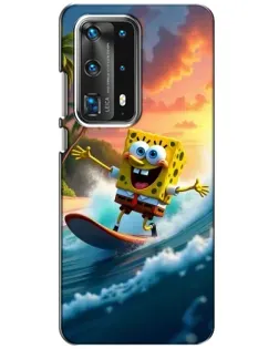 Чехол для Huawei P40 с картинкой «Губка Боб серфингист» Чехол для Huawei P40 с картинкой «Губка Боб серфингист»