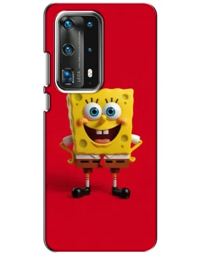Чехол для Huawei P40 с картинкой «Спанч Боб на красном»