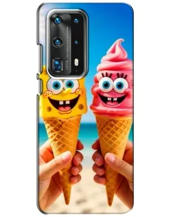 Чехол для Huawei P40 с картинкой «Спанч Боб мороженое» Чехол для Huawei P40 с картинкой «Спанч Боб мороженое»
