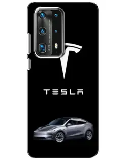 Чохол для Huawei P40 з картинкою «Tesla Model Y»