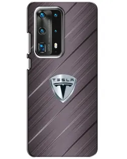 Чохол для Huawei P40 з картинкою «Металева текстура Tesla»