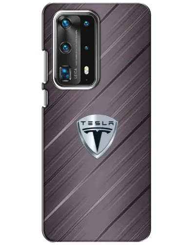 Чохол для Huawei P40 з картинкою «Металева текстура Tesla»