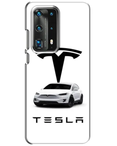Чохол для Huawei P40 з картинкою «Tesla White Style»