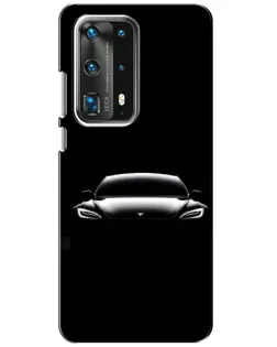 Чохол для Huawei P40 з картинкою «Фари Tesla Night»
