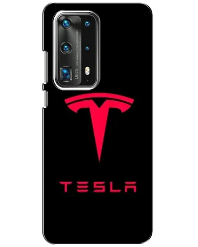 Чохол для Huawei P40 з картинкою «Tesla Red Logo»