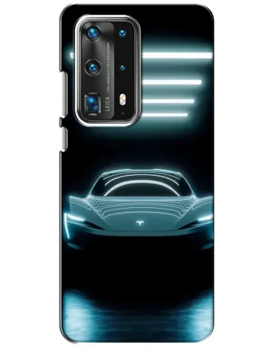 Чохол для Huawei P40 з картинкою «Tesla в неоні»