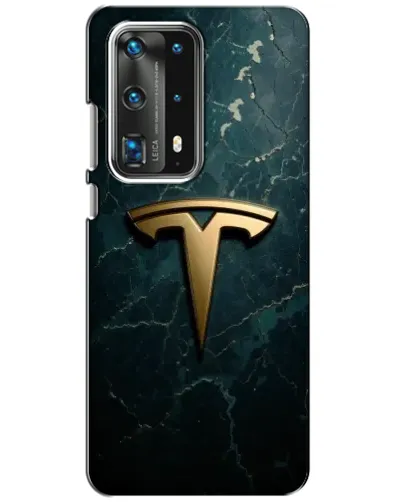Чохол для Huawei P40 з картинкою «Мармурова Tesla Gold»