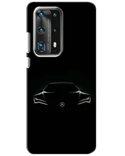 Чехол для Huawei P40 с картинкой «Mercedes — силуэт авто» Чехол для Huawei P40 с картинкой «Mercedes — силуэт авто»