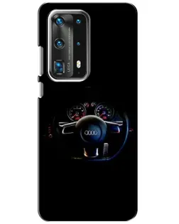 Чохол для Huawei P40 з картинкою «Салон Audi — кермо»