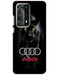 Чохол для Huawei P40 з картинкою «Пантера та Audi»