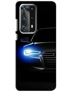 Чохол для Huawei P40 з картинкою «Неоновий погляд Audi»