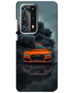 Чохол для Huawei P40 з картинкою «Audi у хмарах диму»