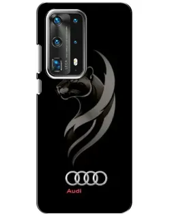 Чохол для Huawei P40 з картинкою «Графіка — пантера та Audi»