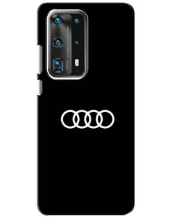 Чохол для Huawei P40 з картинкою «Audi White Logo»