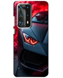 Чохол для Huawei P40 з картинкою «Lamborghini червоне сяйво»