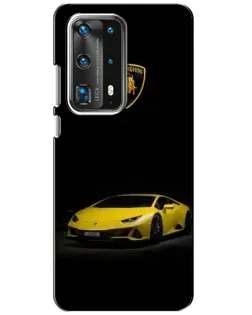 Чохол для Huawei P40 з картинкою «Lamborghini жовтий акцент»