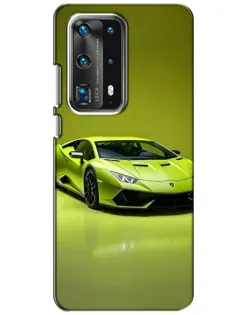 Чохол для Huawei P40 з картинкою «Салатовий Lamborghini Huracan»