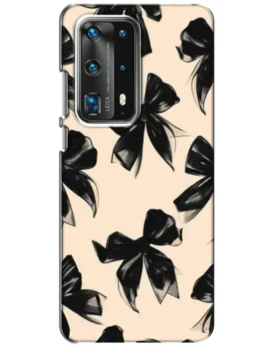 Чохол для Huawei P40 з картинкою «Патерн чорні банти»