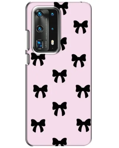 Чохол для Huawei P40 з картинкою «Чорні банти Coquette»