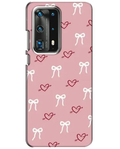 Чохол для Huawei P40 з картинкою «Серця та банти»