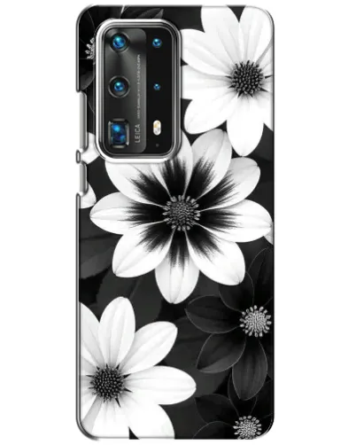 Чохол для Huawei P40 з картинкою «Монохромні айстри»