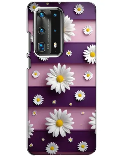 Чохол для Huawei P40 з картинкою «Ромашки на фіолетовому»