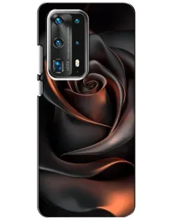 Чохол для Huawei P40 з картинкою «Шовкова чорна троянда»