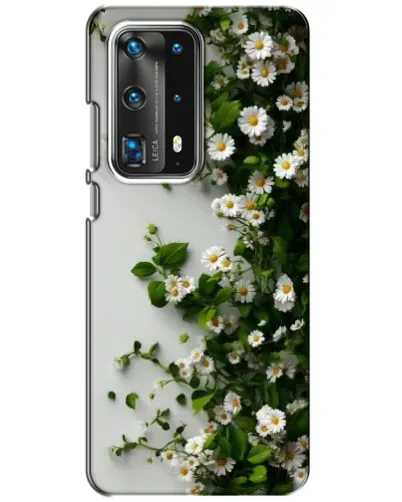 Чохол для Huawei P40 з картинкою «Гілка дрібних білих квітів»