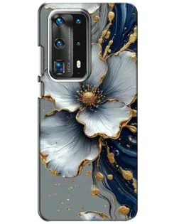 Чохол для Huawei P40 з картинкою «Біла квітка та золотий флюїд»
