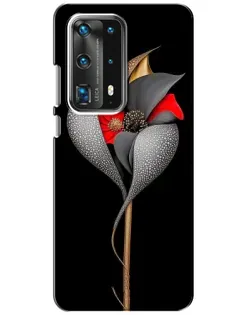 Чохол для Huawei P40 з картинкою «Срібна фантазійна квітка»