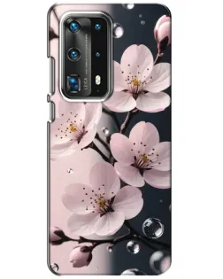 Чохол для Huawei P40 з картинкою «Ніжня сакура та краплі»