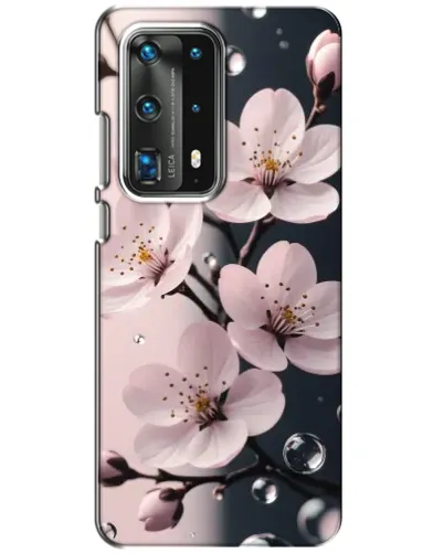 Чехол для Huawei P40 с картинкой «Нежная сакура и капли» Чехол для Huawei P40 с картинкой «Нежная сакура и капли»