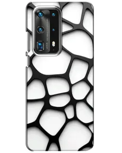 Чохол для Huawei P40 з картинкою «Біла об'ємна сітка»