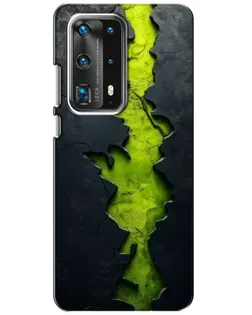 Чохол для Huawei P40 з картинкою «Салатовий розлом скелі»