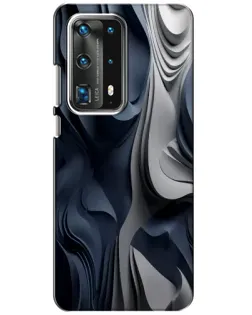 Чохол для Huawei P40 з картинкою «Об'ємні сині складки»
