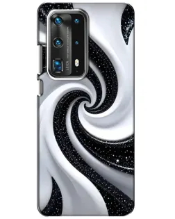 Чохол для Huawei P40 з картинкою «Чорно-біла спіраль»