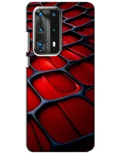 Чохол для Huawei P40 з картинкою «Червона глянцева сітка»