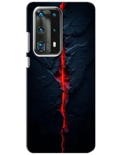 Чохол для Huawei P40 з картинкою «Червона лавова тріщина»