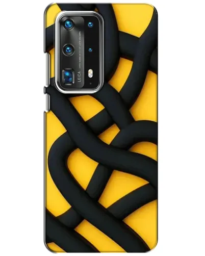 Чохол для Huawei P40 з картинкою «Чорне жовте переплетення» Чохол для Huawei P40 з картинкою «Чорне жовте переплетення»