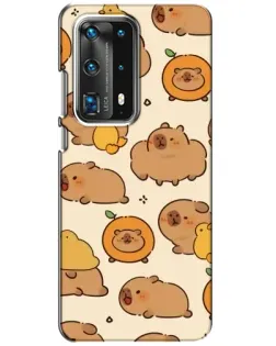 Чохол для Huawei P40 з картинкою «Капібари з апельсинами»