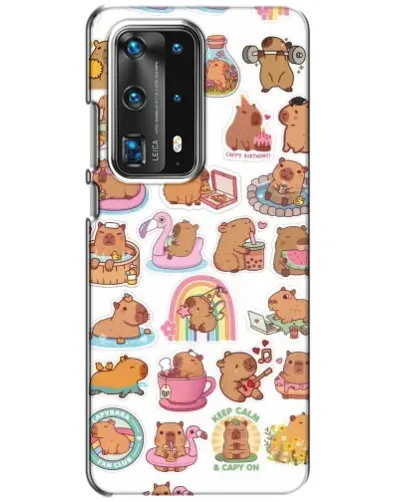 Чохол для Huawei P40 з картинкою «Капібари набір»