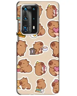 Чохол для Huawei P40 з картинкою «Капібари паттерн»