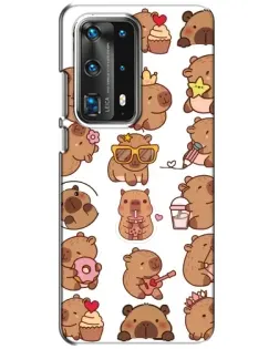 Чохол для Huawei P40 з картинкою «Стікерпак з капібарами»