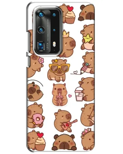 Чохол для Huawei P40 з картинкою «Стікерпак з капібарами»