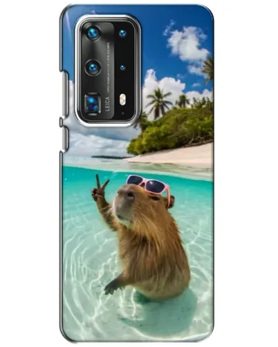 Чохол для Huawei P40 з картинкою «Капібара на морі»